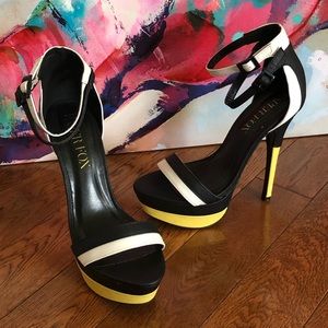 Paper Fox Semi Platform Sandal Heel